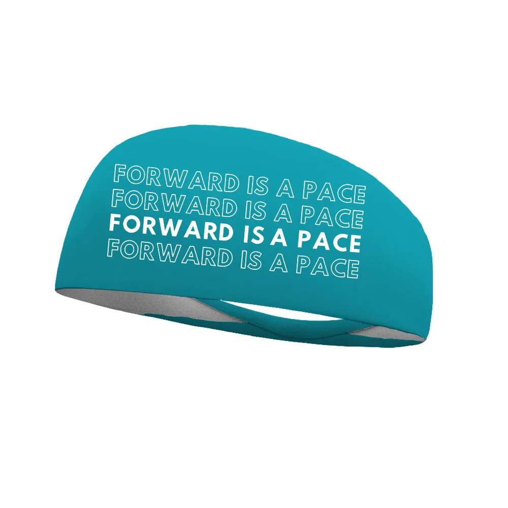 Still I Run Foundation Forward Is A Pace Wicking Headband (white logo)