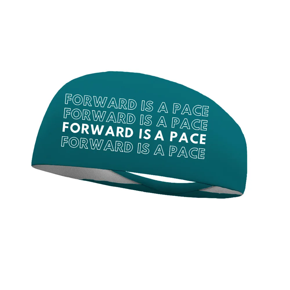 Still I Run Foundation Forward Is A Pace Wicking Headband (white logo)