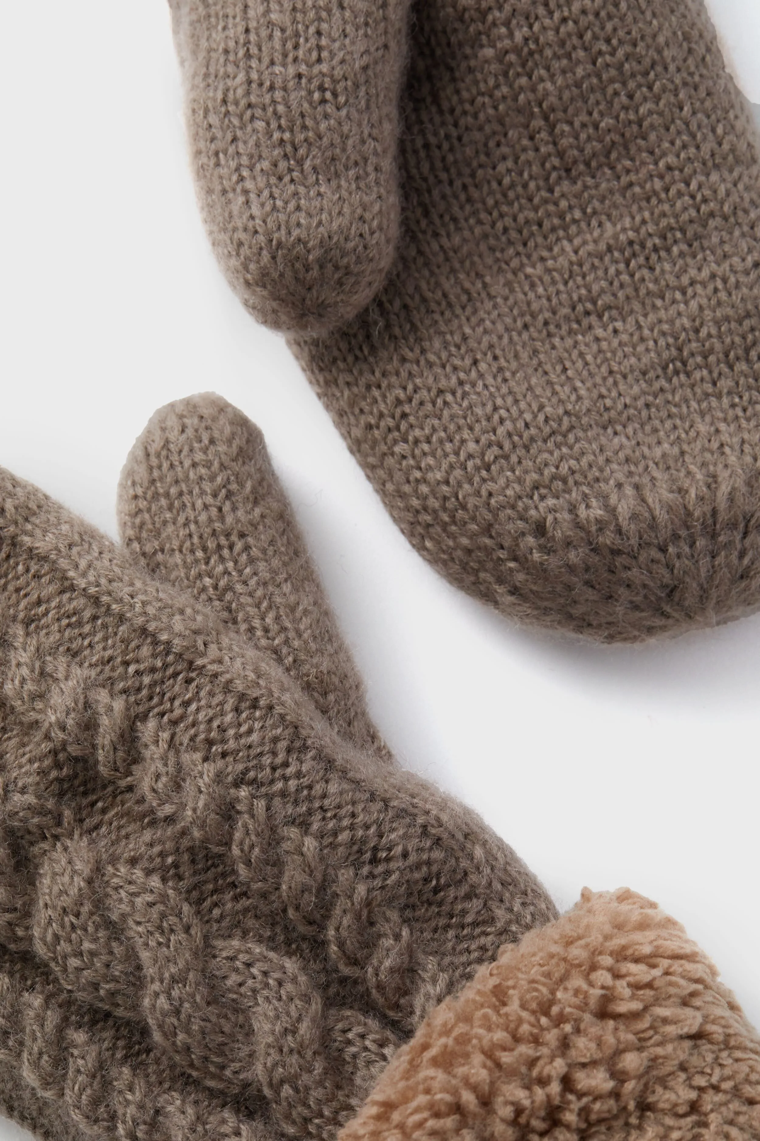 Taupe Flurry Lined Mitten