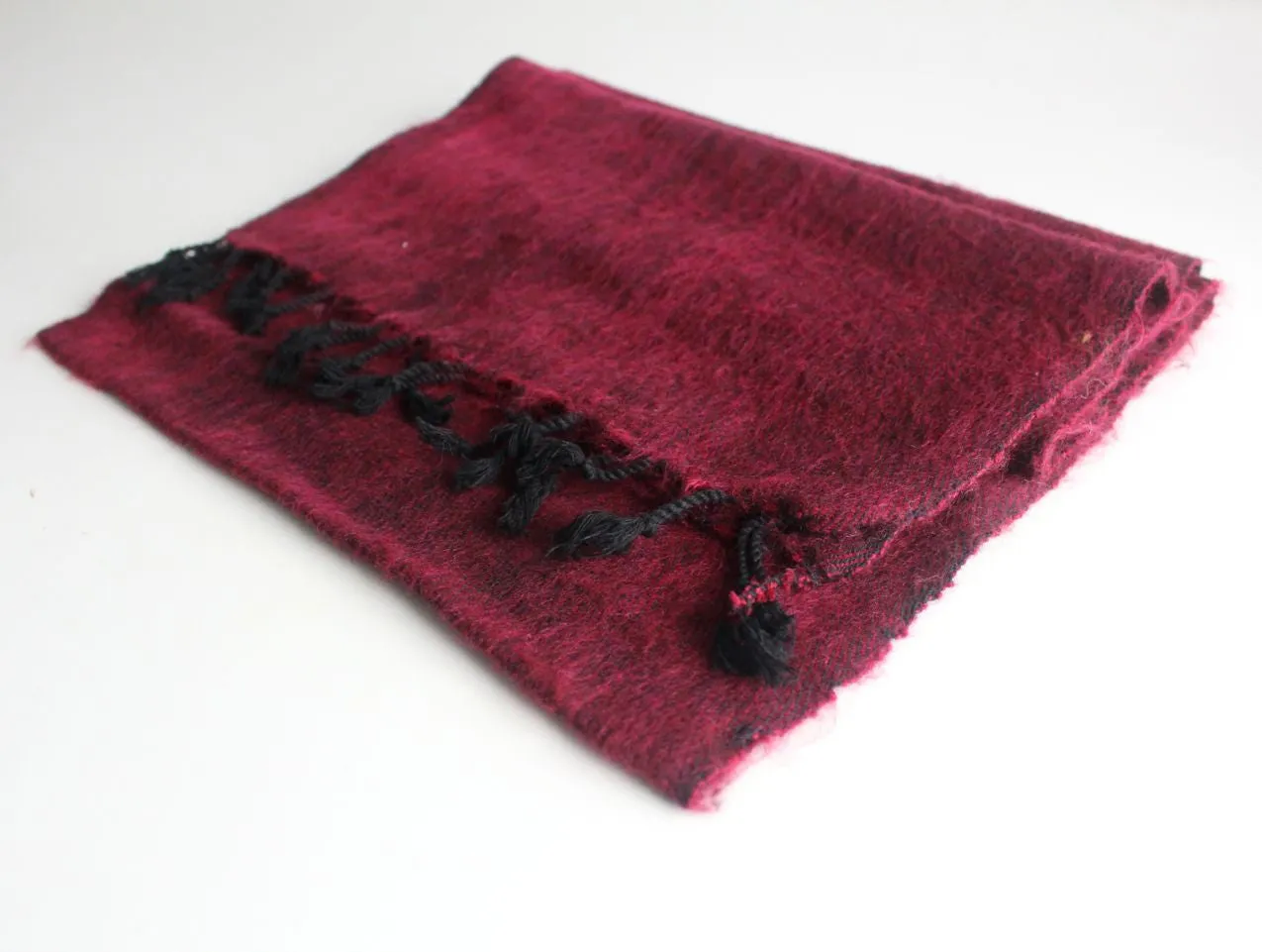 Three Ply Maroon Woolen Muffler