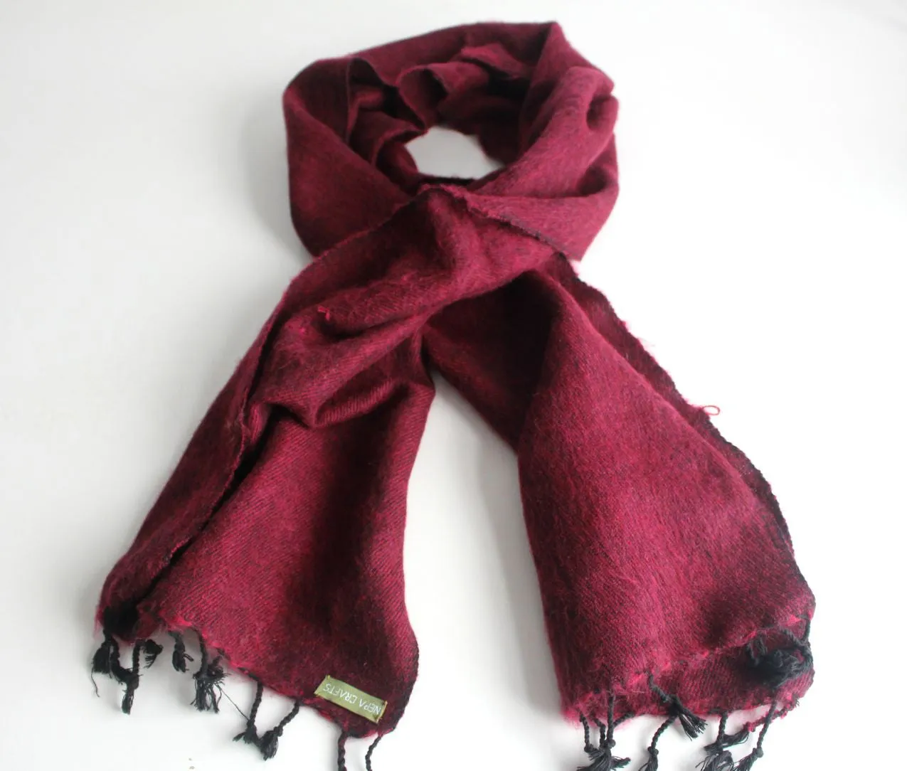 Three Ply Maroon Woolen Muffler