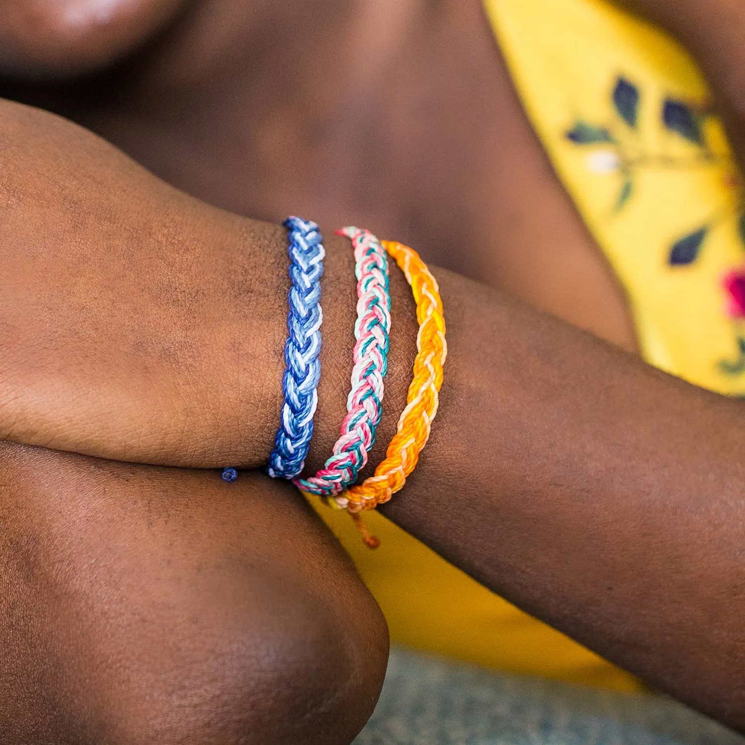 Water Elements String Bracelets: Peach