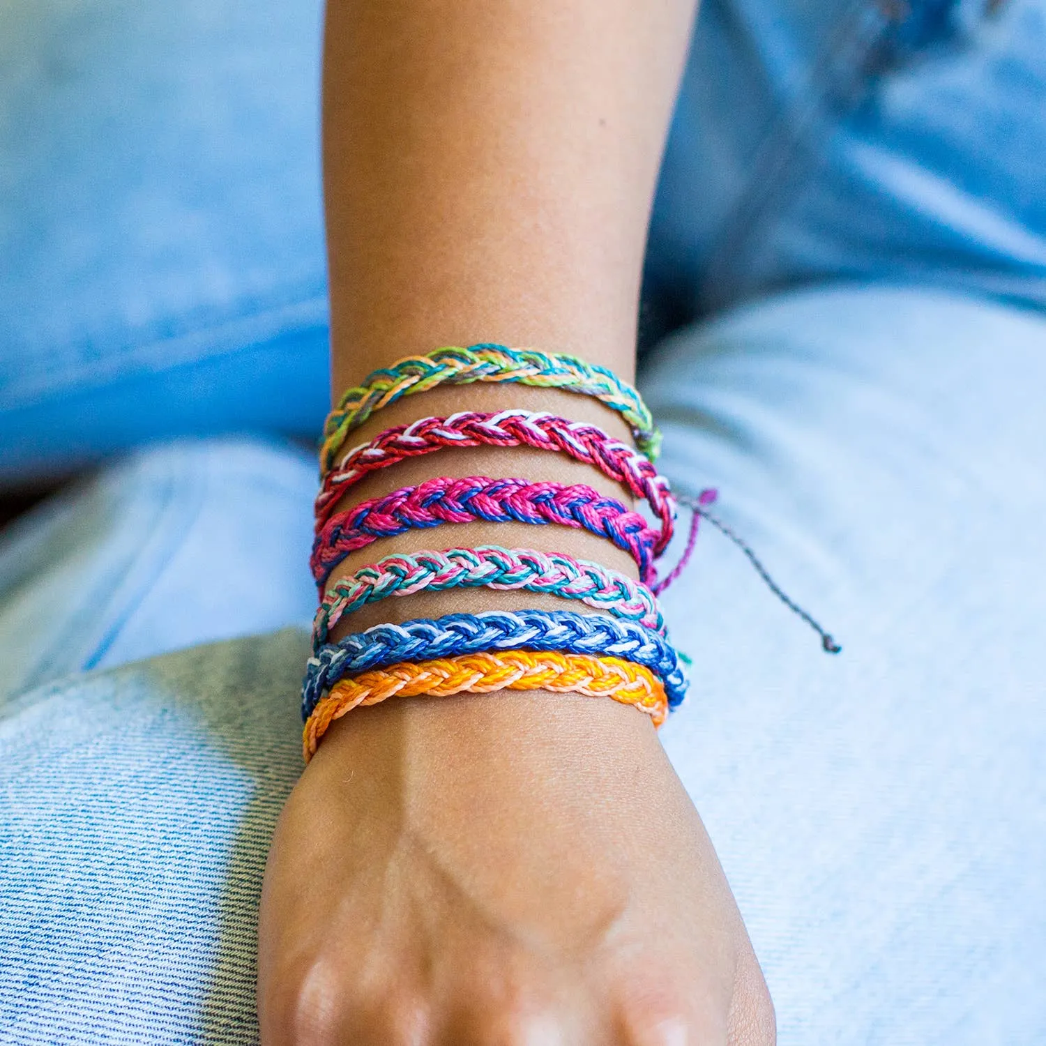 Water Elements String Bracelets: Peach