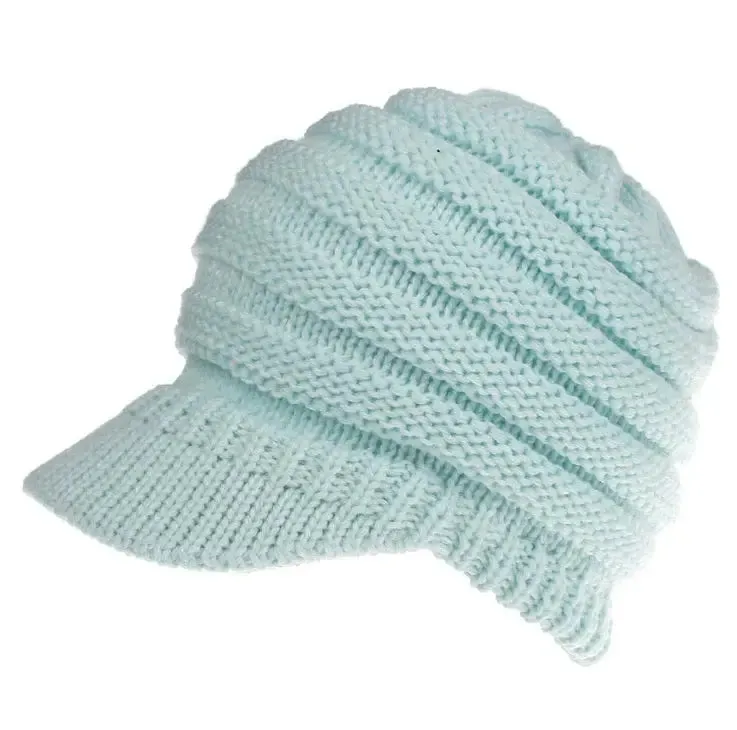 Women Soft Knitted Ponytail Beanies