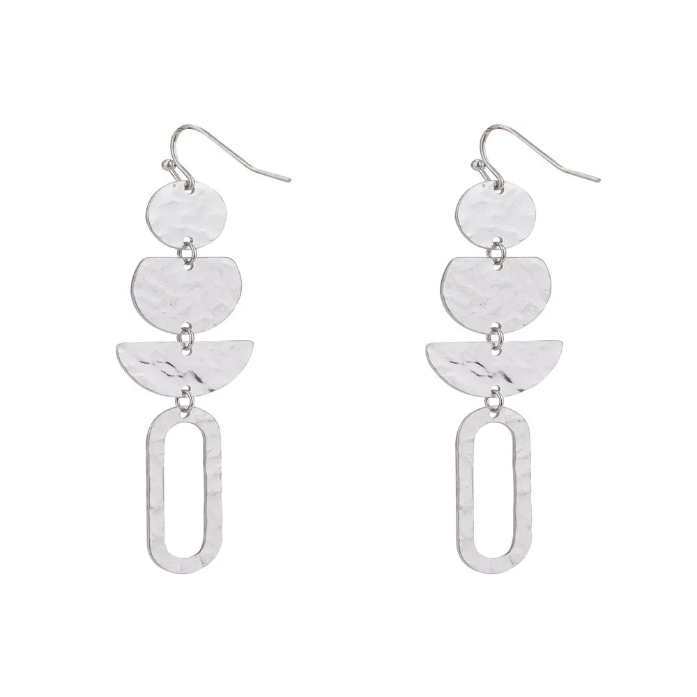 Women's Jewelry, Soft Silver-Tone and Soft Gold-Tone Metal Drop Duo Earring Set