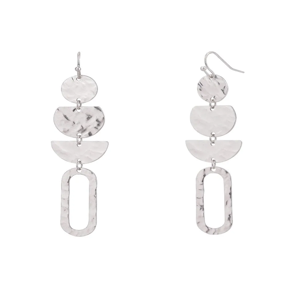 Women's Jewelry, Soft Silver-Tone and Soft Gold-Tone Metal Drop Duo Earring Set