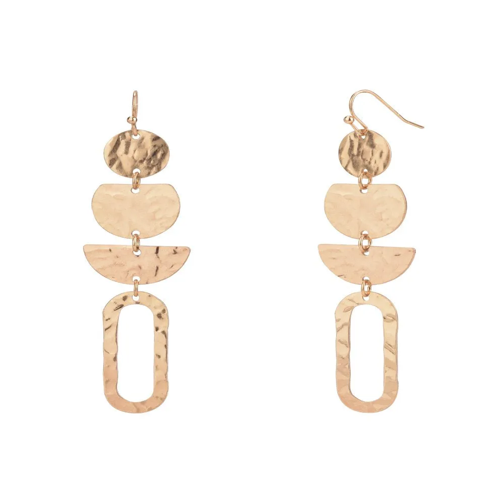 Women's Jewelry, Soft Silver-Tone and Soft Gold-Tone Metal Drop Duo Earring Set