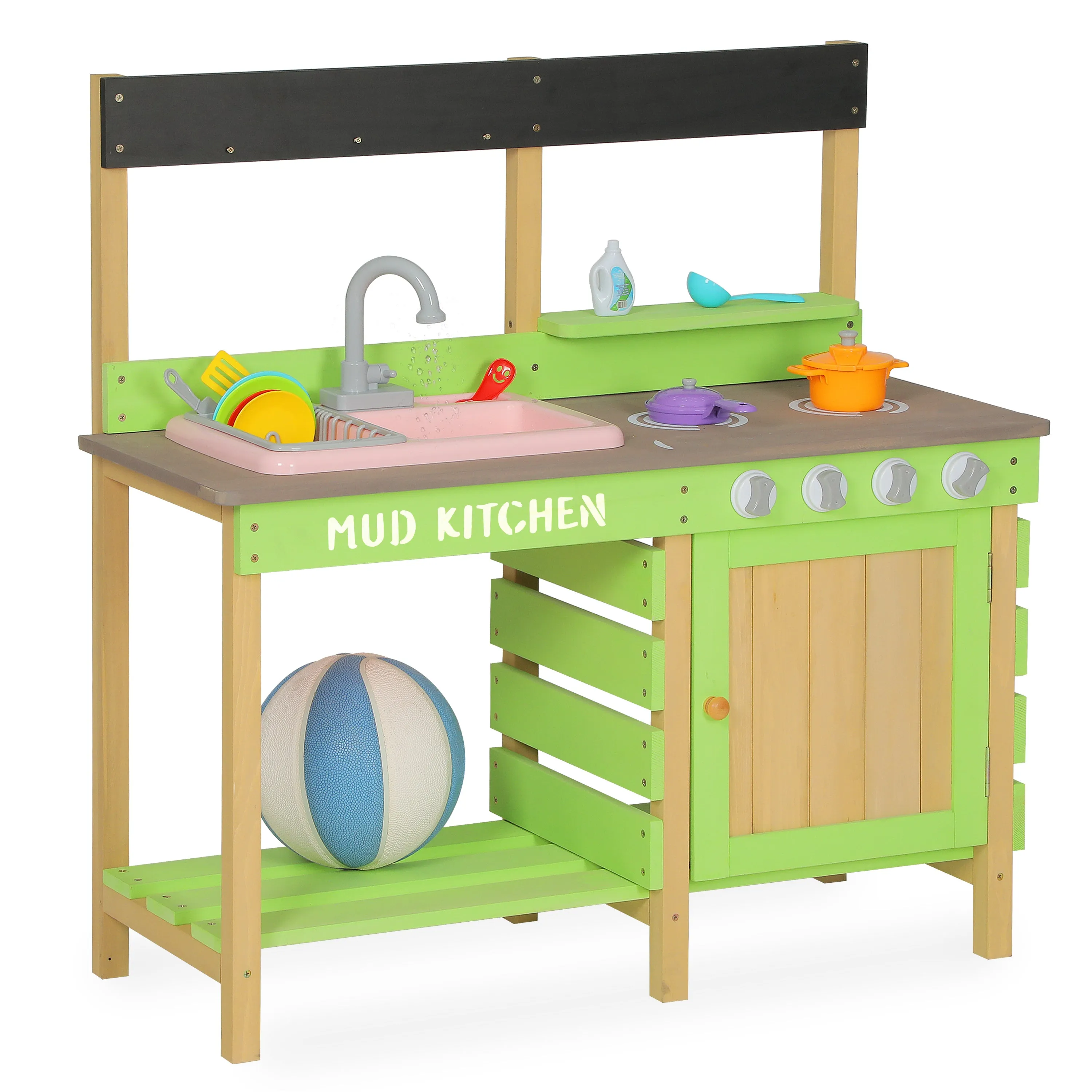 Wooden Play Kitchen Set Mud Kitchen Pretend Play